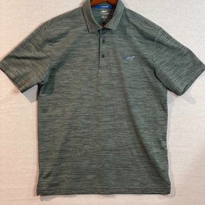 Greg Norman Polo Shirt Attack Life Play Dry Mens M Green Collared Golf Shirt